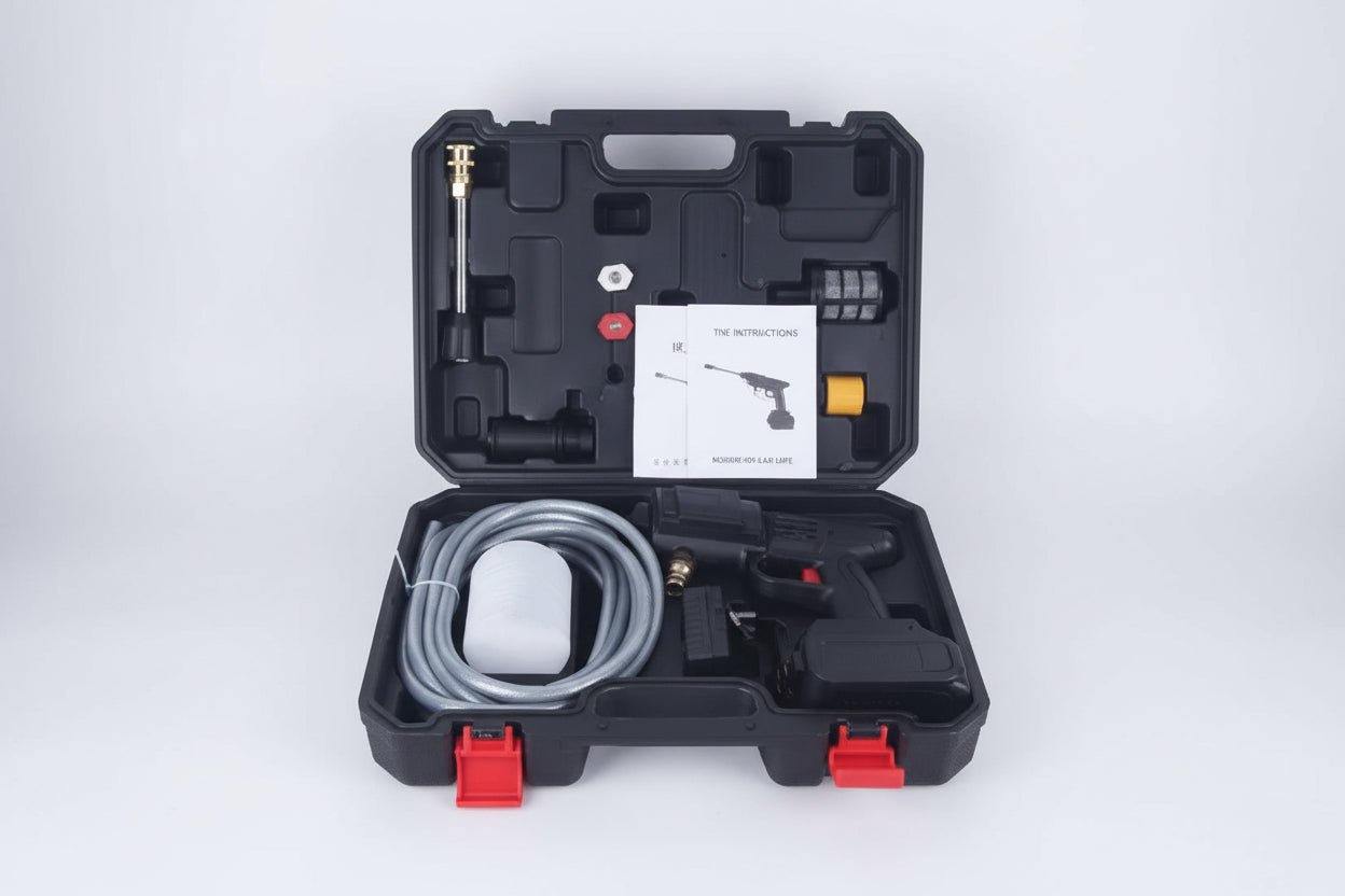 💦 Hidrolavadora Portátil Recargable 24V - Inalámbrica y Potente ⚡