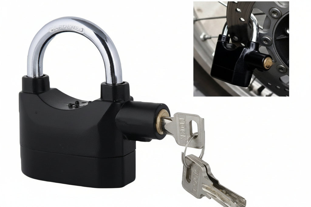 🔒 Candado con Alarma 110dB - Para Motos, Bicicletas y Seguridad Hogar