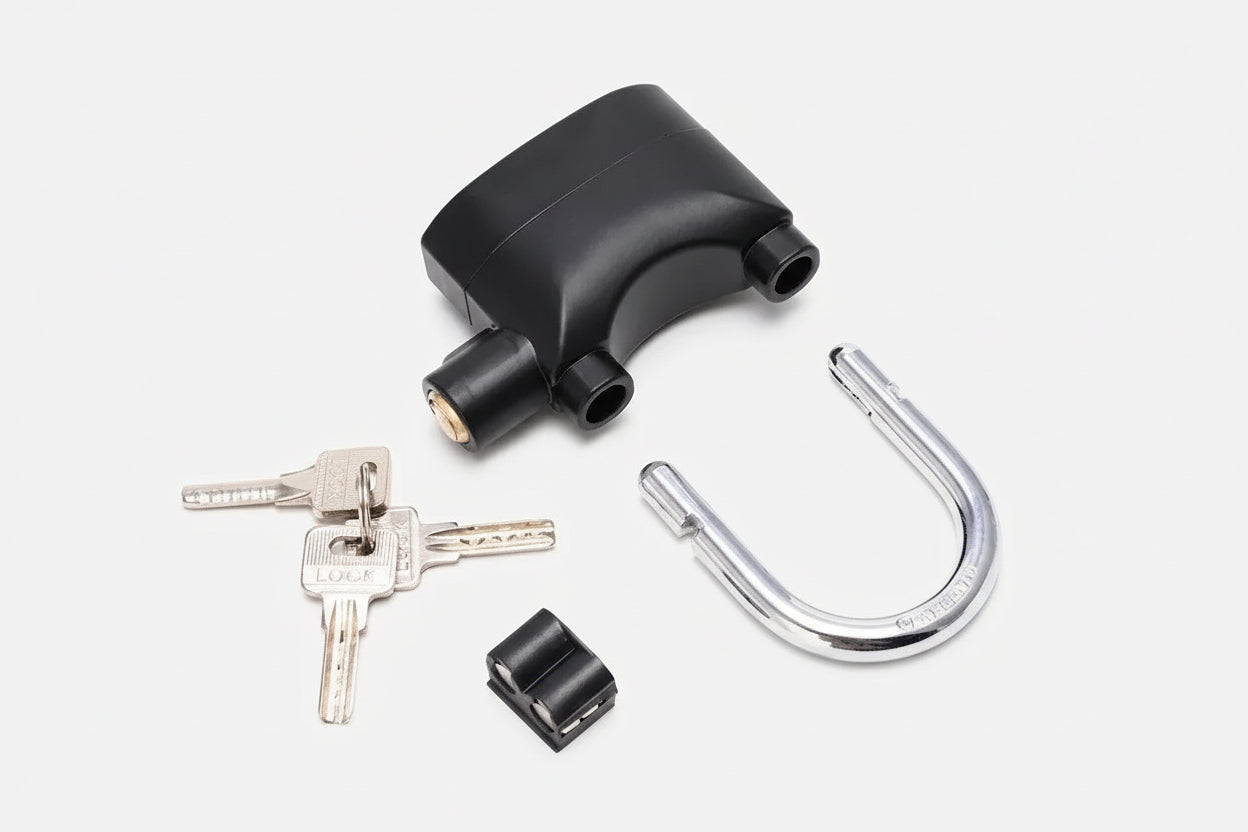 🔒 Candado con Alarma 110dB - Para Motos, Bicicletas y Seguridad Hogar