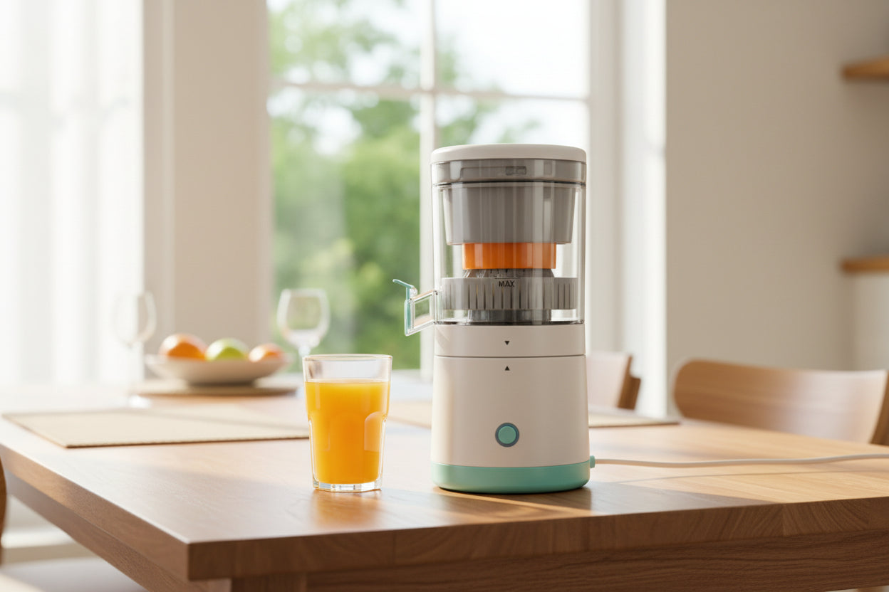 🍊 Exprimidor de Naranja Eléctrico USB - Portátil y Recargable