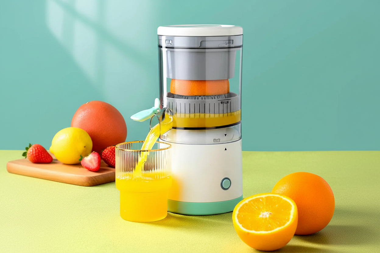 🍊 Exprimidor de Naranja Eléctrico USB - Portátil y Recargable