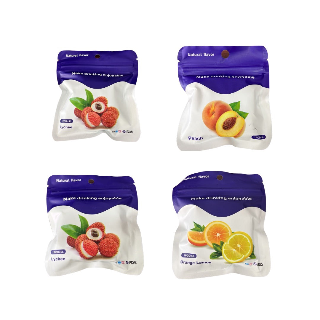 💧 Botella de Agua Saborizada 900ml con 3 Cápsulas de Sabor 🍋