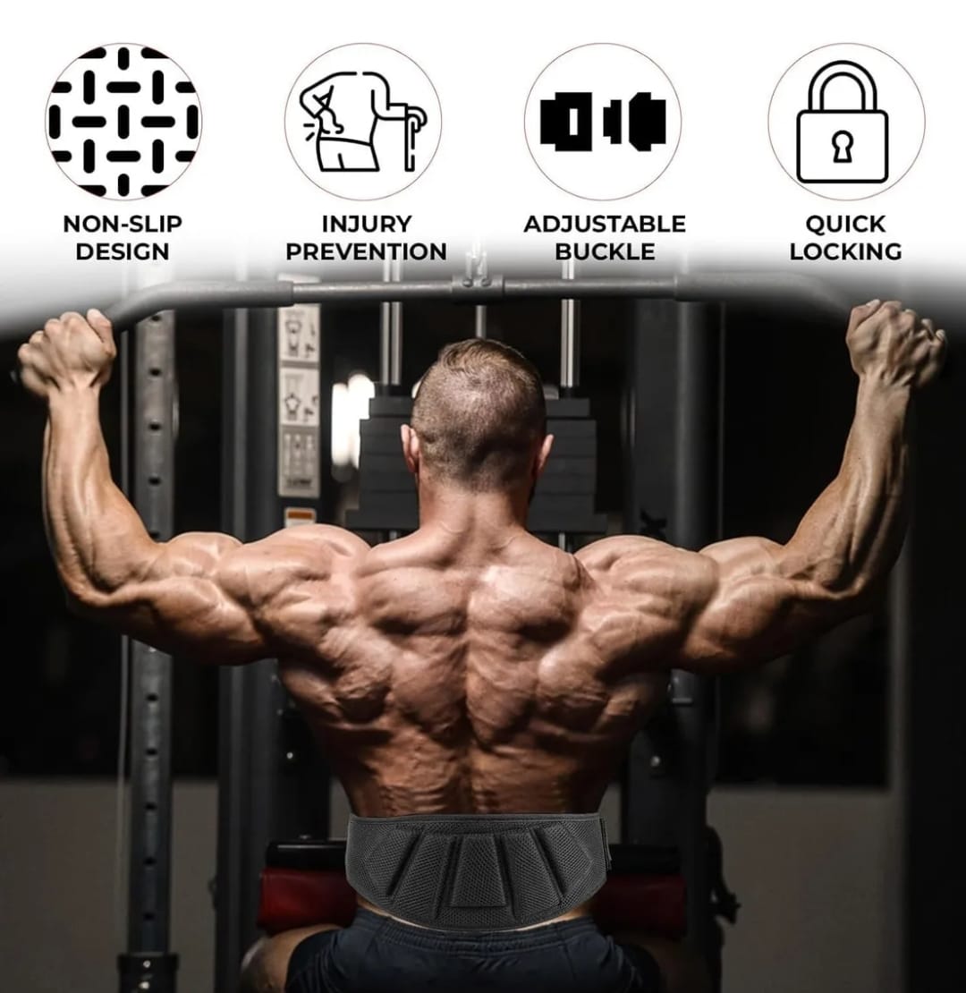 🏋️ Cinturón Protector Para Levantamiento - Soporte Lumbar Ajustable 17cm