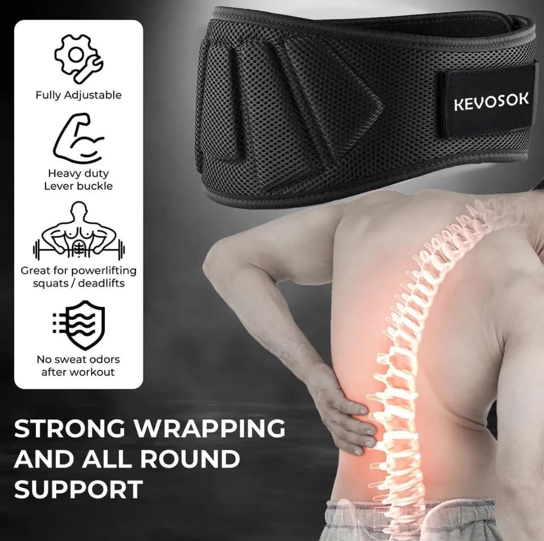 🏋️ Cinturón Protector Para Levantamiento - Soporte Lumbar Ajustable 17cm