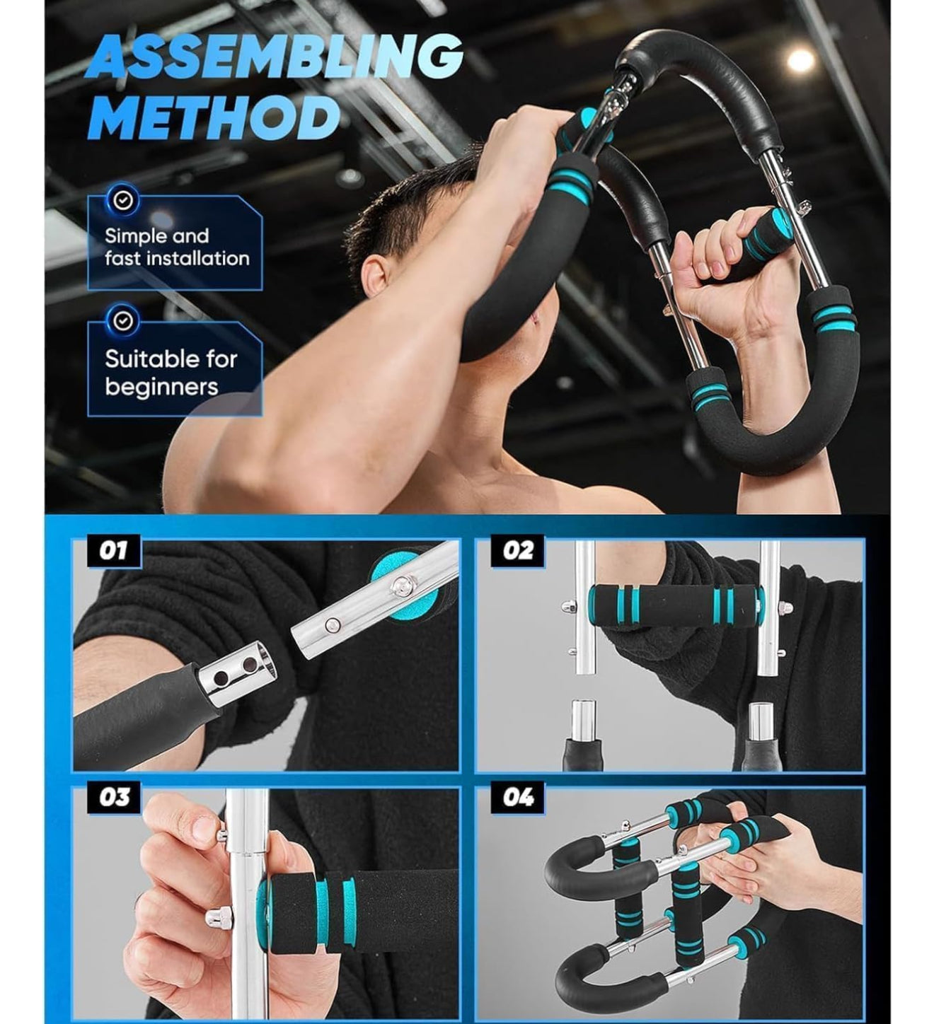 🏋️ Twister Arm Equipo de Entrenamiento - Barra Multifuncional Portátil