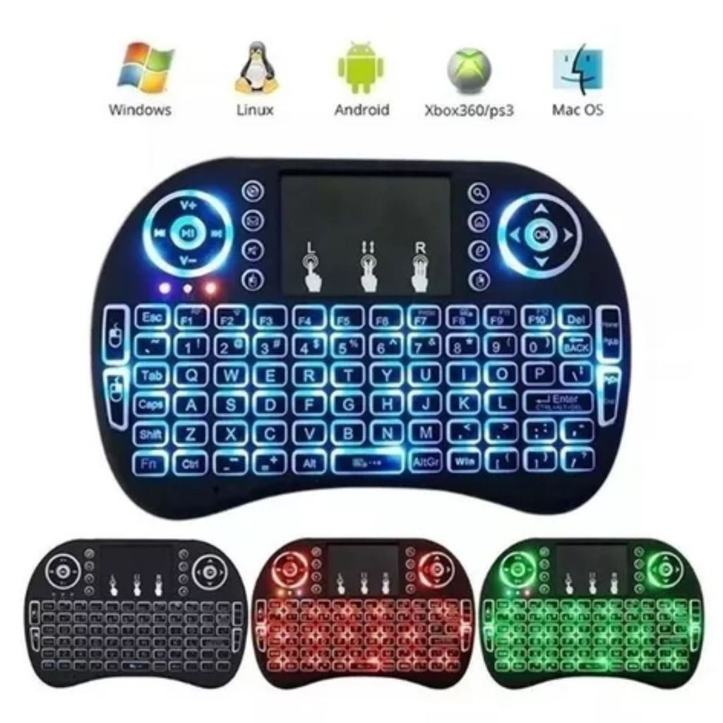 ⌨️ Mini Teclado Inalámbrico - Con Touchpad y Joystick para Gaming