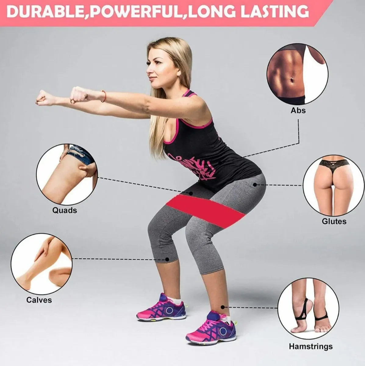 🏋️ Kit 5 Bandas Elásticas Para Gym - Resistencia Ajustable Multicolor