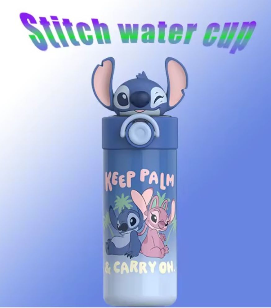 💧 Botella de Agua Acero Inoxidable Stitch 500ml - Térmica para Niños y Adultos