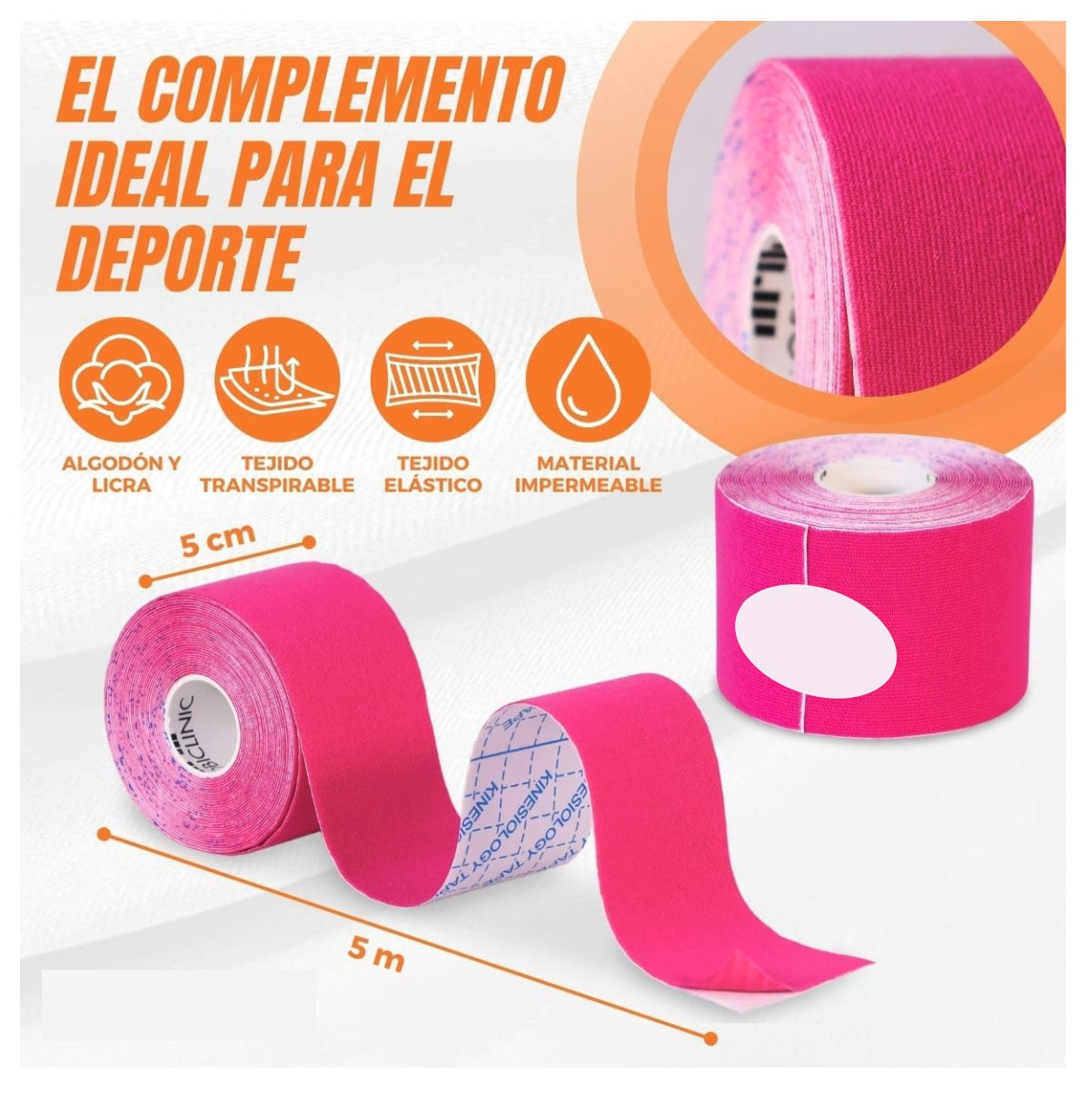 🏋️ Cinta Kinesiológica Clásica Deportes - Soporte Muscular y Recuperación