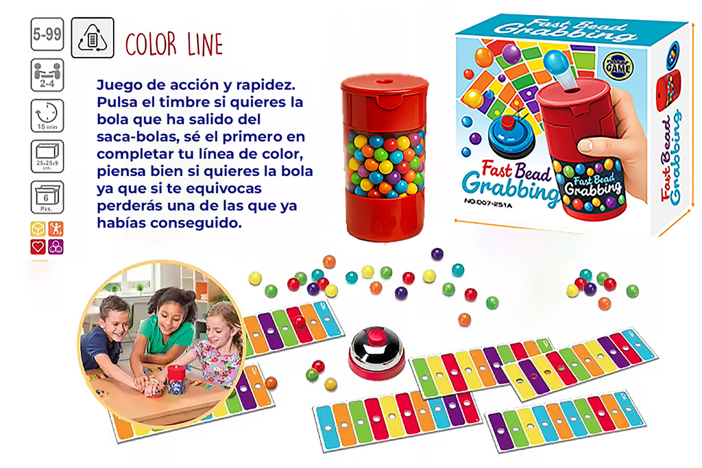 🎮 Juego Color Line Fast Grabbing - Juego de Mesa de Velocidad y Reflejos