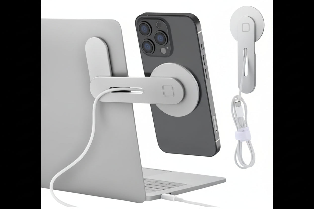🧲 Soporte Magnético para Teléfono - Lateral Laptop/Monitor MagSafe