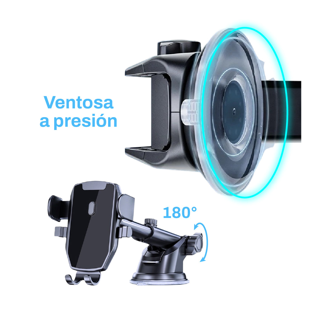 📱 Soporte Universal para Celular con Ventosa - Rotación 360° para Auto o Escritorio