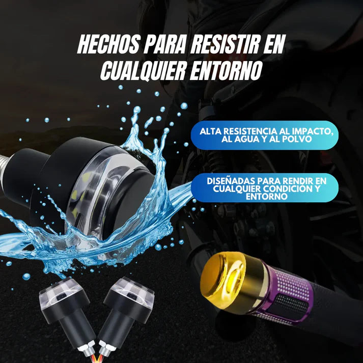 💡 Luces LED para Manubrio de Moto x2 - Iluminación Auxiliar Resistente