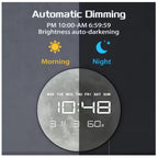 🌕 Reloj de Pared Digital LED Luna - Hora, Fecha y Temperatura ⏰