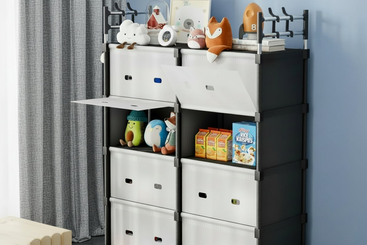 👟 Organizador Zapatero 8 Niveles - Modular con Cajones Translúcidos