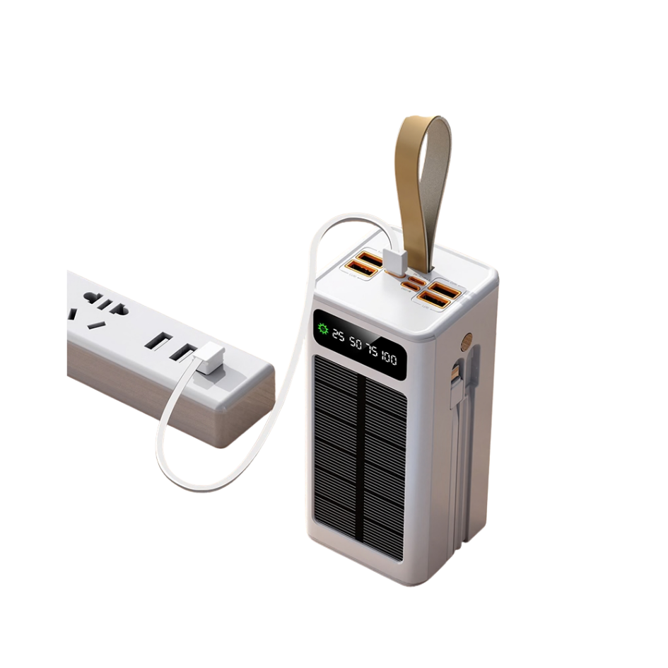 🔋 Batería Portátil Solar 30000mAh - Carga Rápida USB ☀️