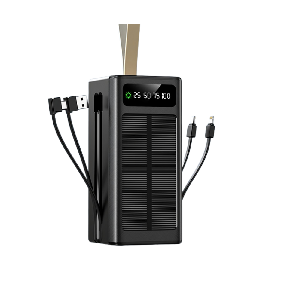 🔋 Batería Portátil Solar 30000mAh - Carga Rápida USB ☀️