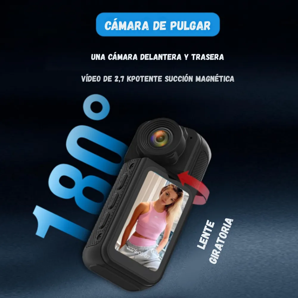 🎥 Mini Cámara Deportiva S70 - Portátil con Pantalla HD