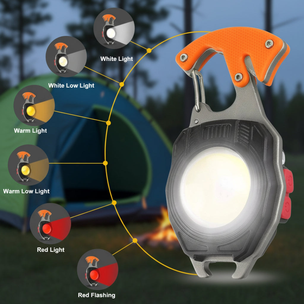 🔦 Linterna Táctica Multifuncional W5147 - 7 en 1 Recargable con Encendedor