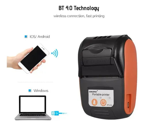 🖨️ Mini Impresora Térmica Portátil 58mm Bluetooth - Recargable Sin Tinta