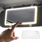 💄 Espejo Para Carro de Maquillaje con Luz LED - 3 Modos Recargable USB