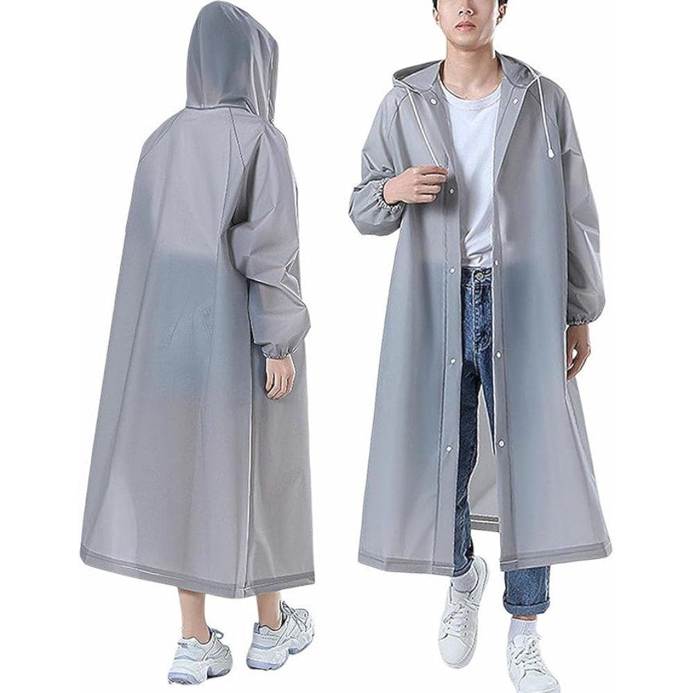 🌧️ Chaqueta Impermeable Tipo Poncho - Reutilizable con Capucha Ajustable