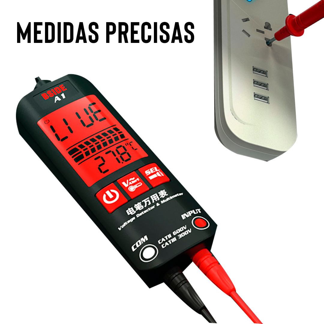 ⚡ Multímetro Digital Inteligente - Voltaje, Corriente, Resistencia