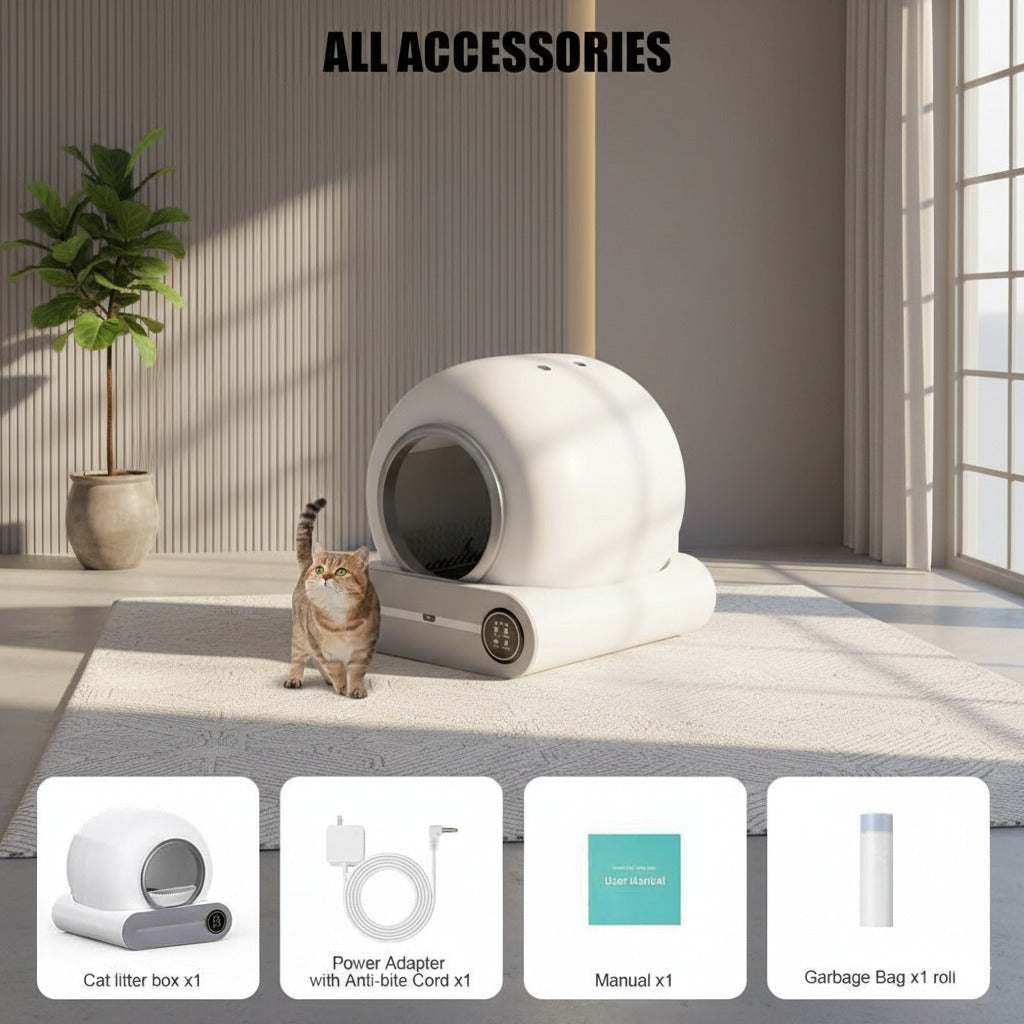 🐱 Arenero Automático Inteligente - Autolimpiante con App y Sensores