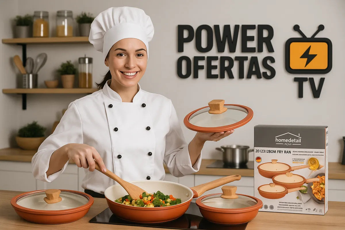 🍳 Set 3 Sartenes HomeDetail Granite - Antiadherentes con Tapas 20/24/28cm