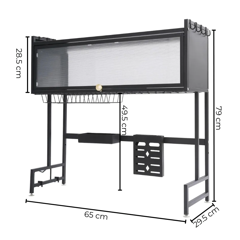 🍽️✨ Escurridor de Platos con Tapa - Organizador Cocina 65cm