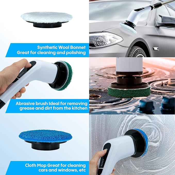 🧹 Cepillo Eléctrico Limpieza 7 en 1 - Inalámbrico IPX7 Recargable